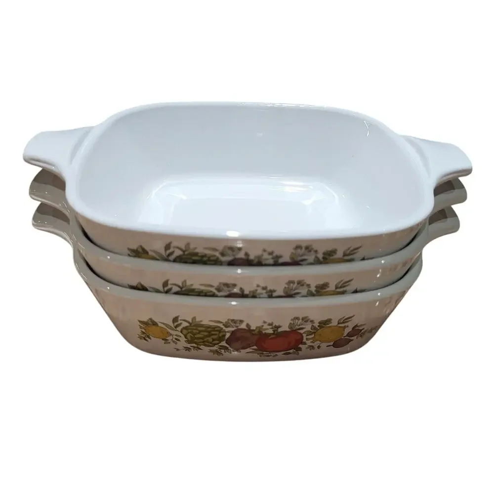 Corning Ware Spice Of Life Petite Pans P-41-B 1 3/4 Cup (Set Of 3) Vintage